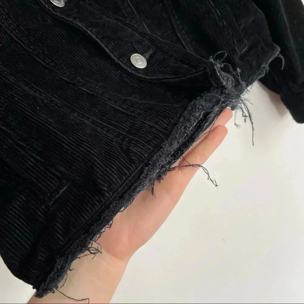 Abercrombie And Fitch Black Corduroy Button Down … - image 5